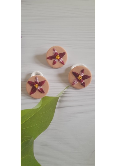 Nakışlı lastik tokalarımız Açık Pembe