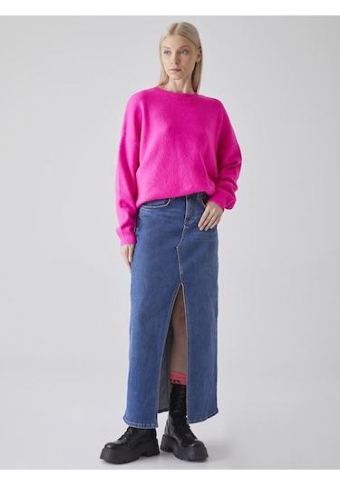 Ltb Mımosa Jean Etek 010096109715541 54656 Orta Mavı Mavi