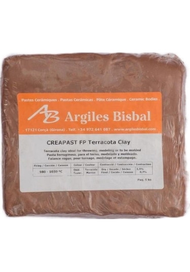Argiles Creapast Fp Terracotta Clay 5 Kg Model Kili Kahverengi