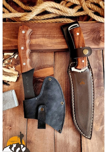 2 Li Outdoor Balta Bıçak Set Kamp Baltası Bıçağı Budama Baltası -