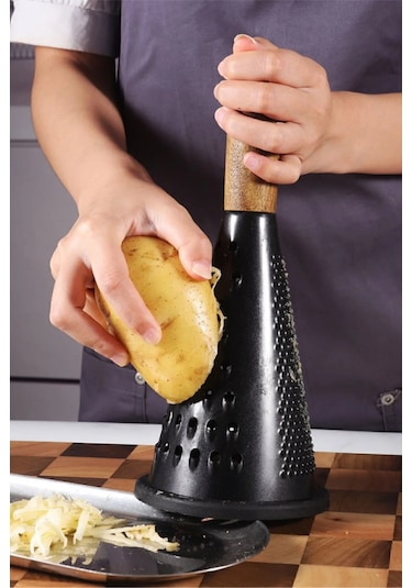 Valletta Nicoya 3 Yönlü Paslanmaz Çelik Rende Siyah