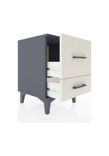 Hyperion Komodin 2 Çekmeceli 44x44x64 Antrasit-aytaşı Antrasit