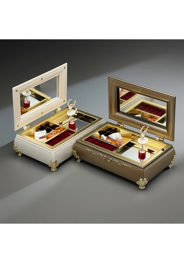 Willowhaven Vintage Müzikli Kahverengi Mücevher Kutusu Mezuniyet si