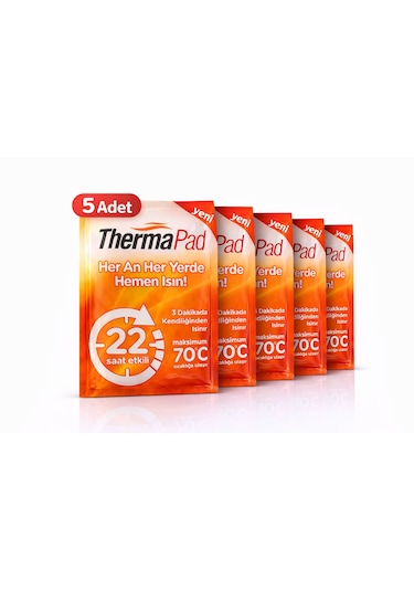 Thermapad Pratik Cep Sobası 5 Adet 22 Saate Kadar Etkil Turuncu