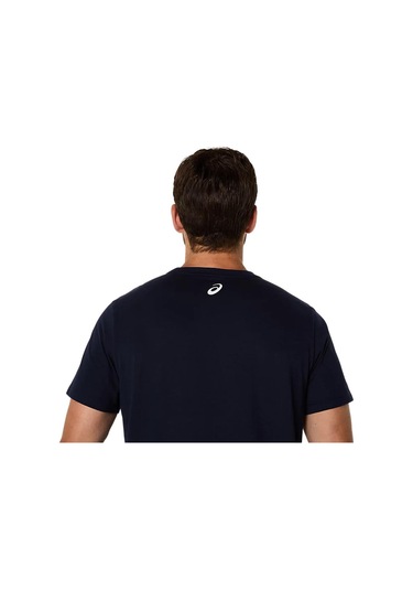 Asics Erkek Tişört Chest Logo Ss Tee 2031e659-402 Koyu Lacivert