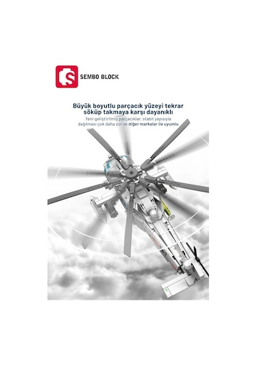 Sembo Block Z-20 Donanma Helikopteri 862 Parça Yapı Blokları  İle Uyumlu 202229