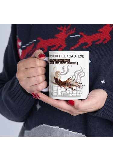 Mimarlar İçin Kupa Bardak Autocad Hatası Mimarlara Özel Sanatsal Ve Akıllıca Tasarım Hediyesi Beyaz