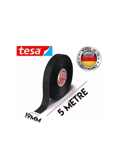 Tesa Tüylü Bez Bant Yanmaz Kumaş Kablo İzolasyon Bandı 1 Adet 5 Metre