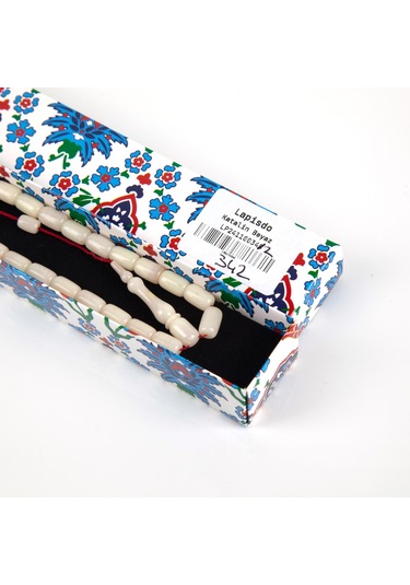 Katalin Beyzi Kesim 7x11 Mm Tesbih - Beyaz Beyaz