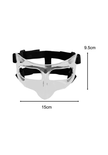 Suntek Basketbol Maskesi Koruyucu Kalkan Şeffaf-17,5x9,5x9,8cm