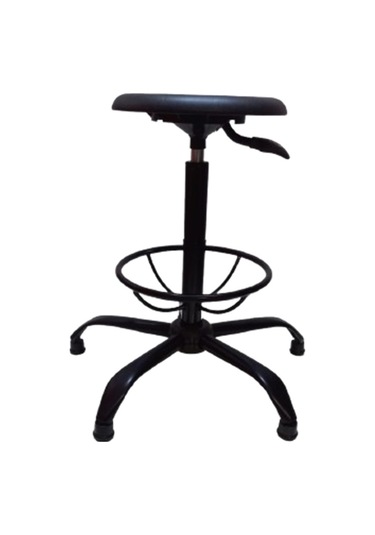 Monoblok Tablalı Laboratuvar Taburesi Çemberli Metal Ayaklı