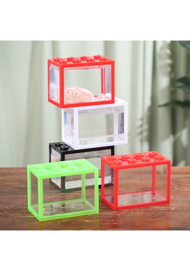 Youmex Siyah Mini Akvaryum, Plastik Blok Tasarımı, Küçük Balık Yetiştirme Kutusu