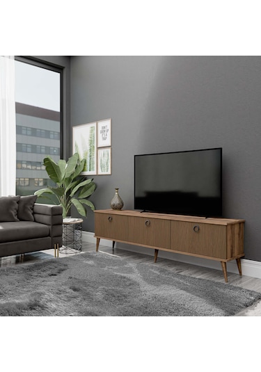 1370 Lexus 180 Cm Ahşap Ayaklı Tv Ünitesi Hat - Kaplan