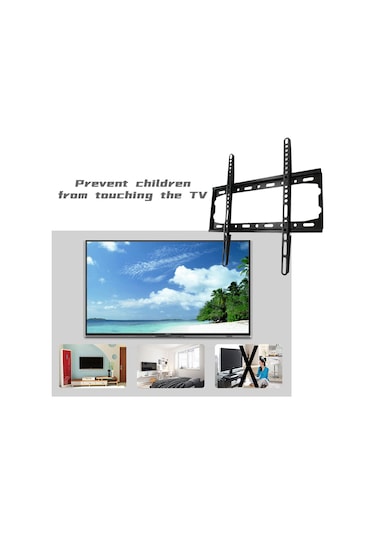 Teltree 26-55 İnç Lcd Tv Duvar Braketi - Sert Çelik Malzeme, 40 Kg Yük Kapasitesi, Ev Ve Ofis İçin Evrensel Montaj Aparatı