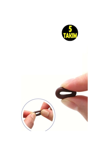 5 Takım Kulak Arkası Kaydırmaz Silikon Gözlük Sapı Tutucu Sabitleyici