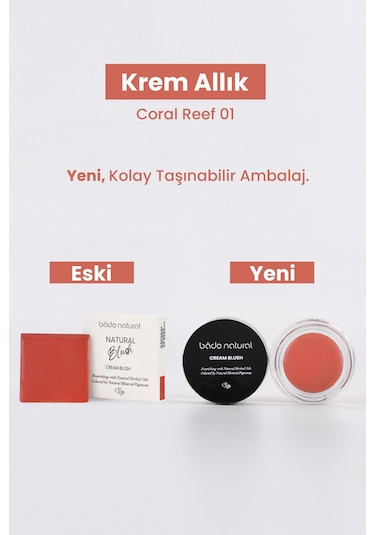 Bade Natural Krem Allık 01 Coral Reef