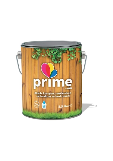 Hemel Prime Su Bazlı Renkli Ahşap Vernik 2.5 L