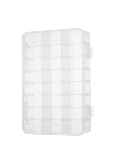 Youtek Plastik 24 Bölmeli Çekirdekli Organizer Kutusu - Küçük Aksesuar, Elektronik Parça, İlaç Ve Hobiler İçin Saklama Kutusu Beyaz