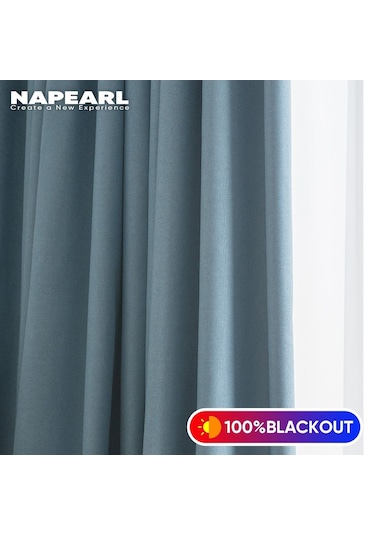 Krem 1 Adet Napearl % 100% Karartma Düz Renk Keten Yatak Odası Pencere Perdesi Modern Halka Tipi Perdeler Oturma Odası Perdesi Ev Dekor İçin W100cm X L200cm Krem