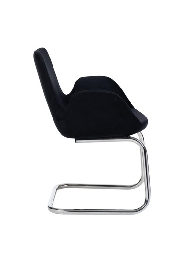 Markaelz Krom Metal Ayaklı Bekleme Koltuğu Pescado Siyah