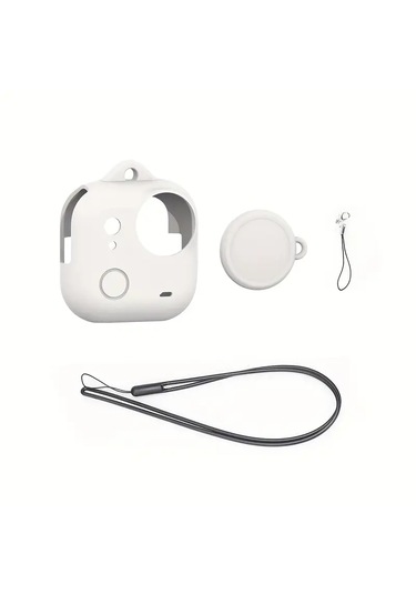 Teknoroket Insta360 Go Ultra Silikon Kılıf Ve Lens Cap Lens Kapağı Seti Beyaz