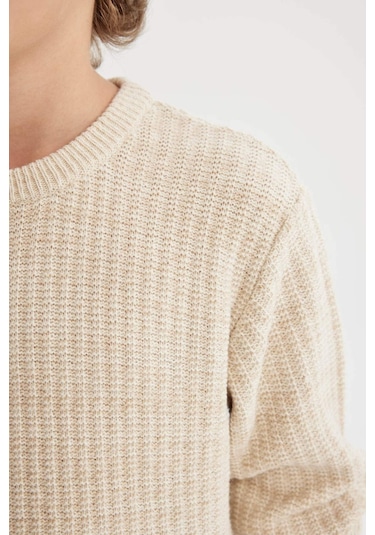 Defacto Erkek Çocuk Bej Bisiklet Yaka Basic Düz Triko Kazak C9468A824AUBG302 Defacto Erkek Çocuk Bej Bisiklet Yaka Basic Düz Triko Kazak C9468A824AUBG302