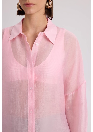 Mai Collection Mai Studios Co. Lyra Oversize Pembe Gömlek Pembe