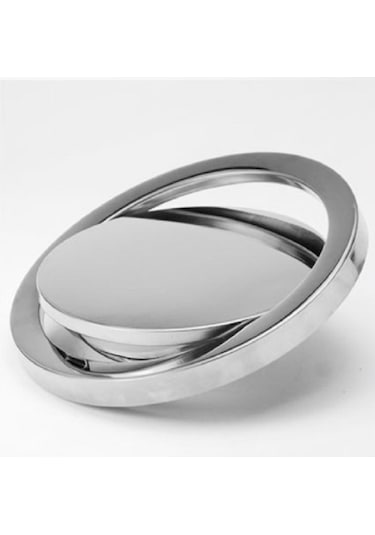 Tongxida Gömülü Paslanmaz Çelik Salıncak Mutfak Çöp Kutusu Kapağı, Yuvarlak 24,5 Cm, Gümüş Renk Gümüş