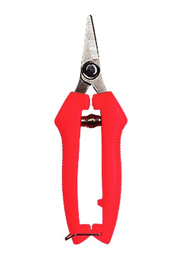 Symbee Kırmızı Mini Eğik Uçlu Gıda Kesici - Paslanmaz Çelik Bahçe Meyve/ütü/çiçek Budama Makası Güvenlik Kilidi, Kolay Kullanım