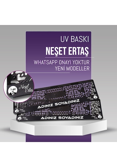 Neşet Ertaş Plakalık, 2 Adet Premium Uv Baskı, Plakalıkhane