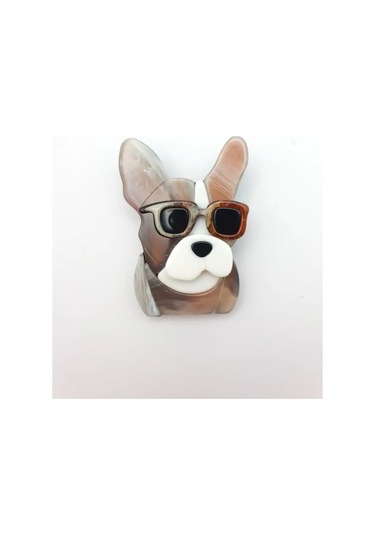 Yasya Broş Köpek 100845525 Bej Açık
