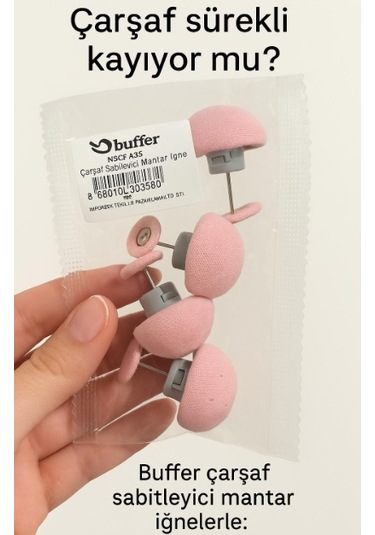 Buffer 4 Lü Çarşaf Sabitleyici İğne Çok Renkli