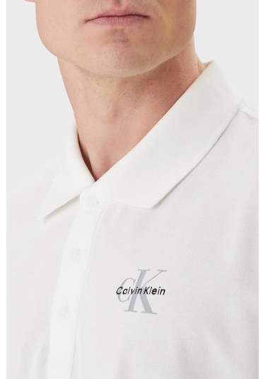 Calvin Klein Erkek Polo Lv04rf209g Yaf Beyaz Beyaz