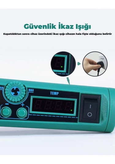 Yıhua-8858-ı Isı Ayarlı Sıcak Hava Tabancası N11.597