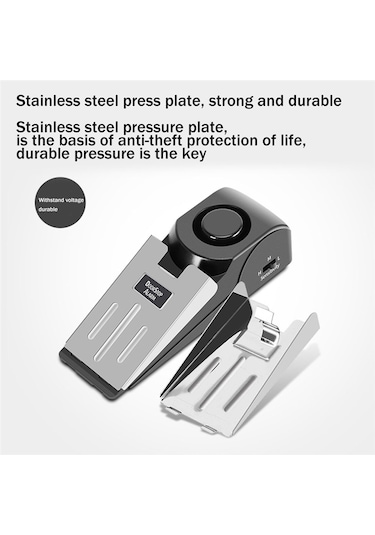 Anjiexun Seyahat Kapı Durdurucu Alarm Taşınabilir 120db Güvenlik Zemin Kapı Durdurucuları