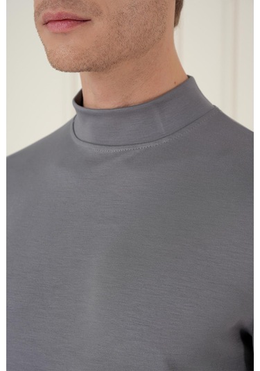 Ts 894 Slim Fit Füme Spor T-shirt Füme