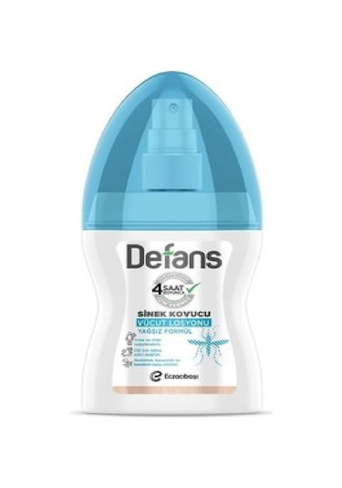 Defans Su Bazlı Sinek Kovucu Vücut Spreyi Yağsız 4 x 100 ML
