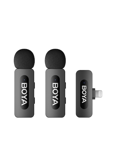 Boya By-v3 İki Kişilik Iphone 11/12/13/14 Lightning Uyumlu Kablosuz Yaka Mikrofonu