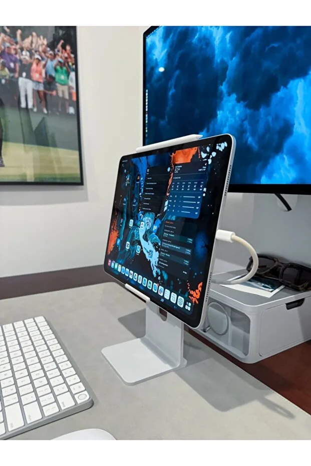 Apple Uyumlu iPad Studio Standı Minimal Tablet Çalışma Ve Çizim Standı