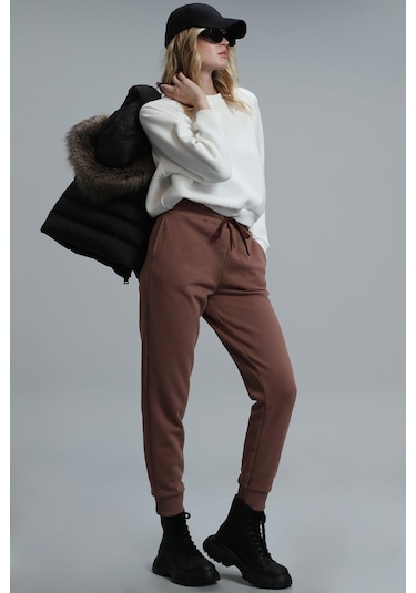 Lufian Uwen Kadın Örme Sweatshırt Kırık Beyaz 122030001100510 Kırık Beyaz