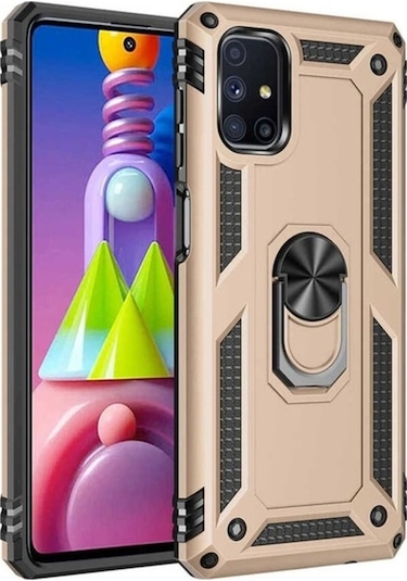 Galaxy M51 Kılıf Zore Vega Kapak Gold