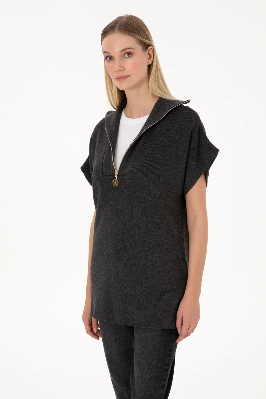 U.s. Polo Assn. Kadın Antrasit Melanj Süveter 50317570-vr081 Antrasıt Melanj