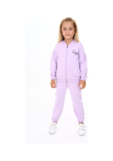 Toontoy Kız Çocuk You Are Best Yazılı Baskılı Eşofman Takım Lila