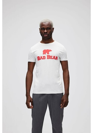 Bad Bear 19.01.07.002 Bad Bear Tee Erkek T-Shirt Beyaz