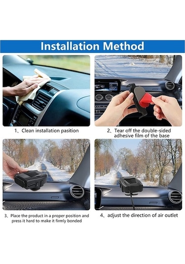 Dancemonkey R803 12v Araç Isıtma Paneli, Ön Cam Buz Çözme, Sarı