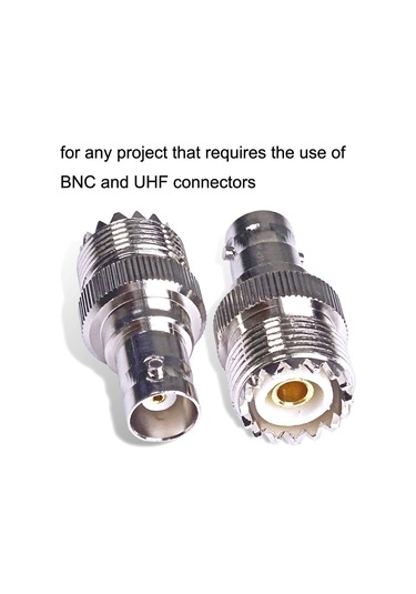 Sones Bnc Dişi Jak - Uhf Pl-259 Dişi Düz Tip Rf Koaksiyel Adaptör Konnektörü