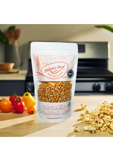 Organik Patlayan Mısır 500gr Pestisit Analizli Organik Sertifikalı