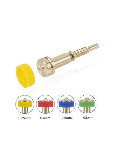 Hotend Ekstruder Yazıcı Entegre Nozullar Pirinç 0,8 Mm