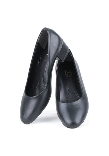 Ayakkabımood 3.5 Cm Siyah Topuklu Kadın Ayakkabı Siyah