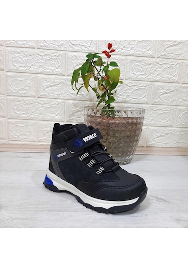 Wısco 056 Siyah Renk Cırtlı Kürklü Erkek Çocuk Bot 001